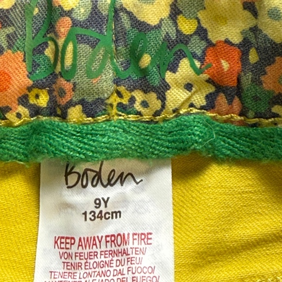 Mini Boden Girls SweetCorn Yellow Denim Shorts, NWT, Sz 9, Summer, Bright - Picture 5 of 11